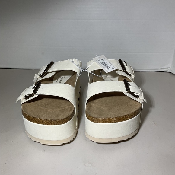 Altar'd State Serenna Ivory Platform Sandals Size 7.5 - Picture 8 of 9